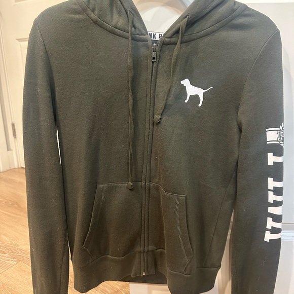 Victoria's Secret Pink Olive Hoodie - Picture 1 of 4